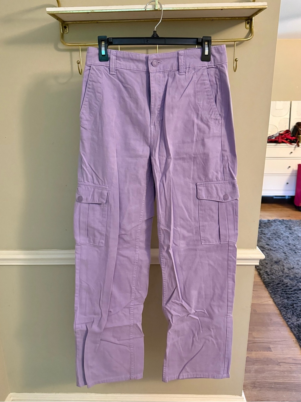 Pull & Bear: Purple Cargo Pants